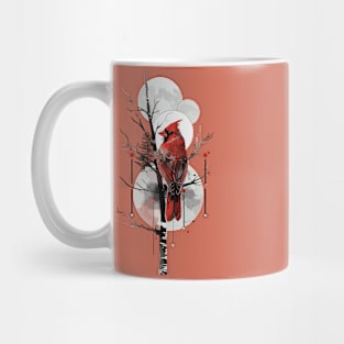 Colorful and geometric cardinal Mug